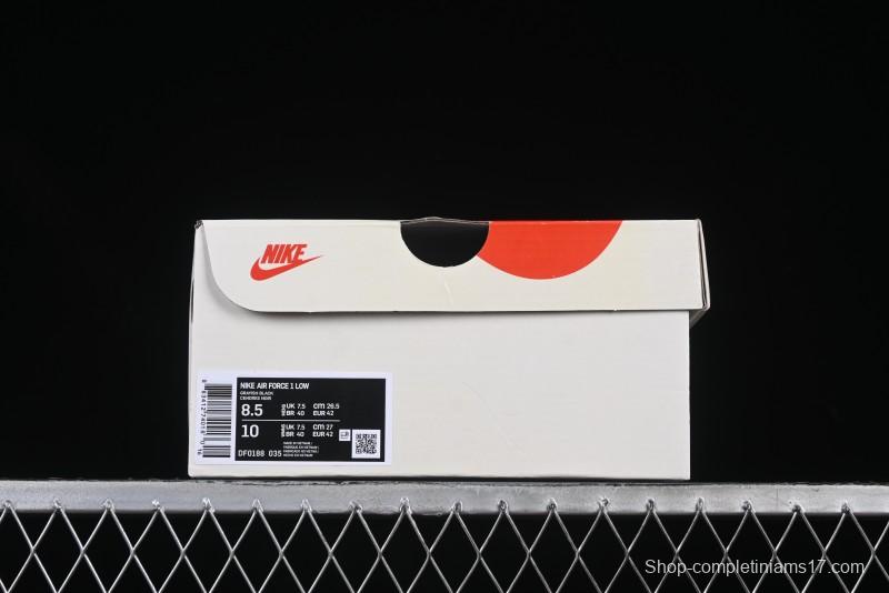 Nike Air Force 1 '07 Low Grey Pig Suede Graffiti Casual Sneakers - DF0188-035