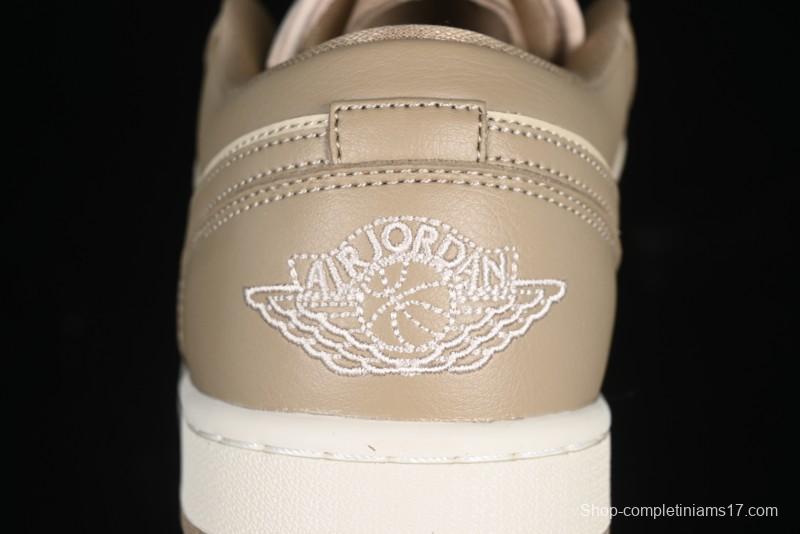 Nike Air Jordan 1 Low AJ1 Wheat Color Low-Top Casual Sneakers - DC0774-203