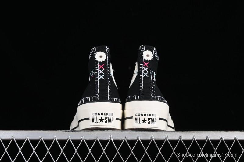 Converse All Star Lift Platform Sneakers with Daisy Stitch Detail - A08731C