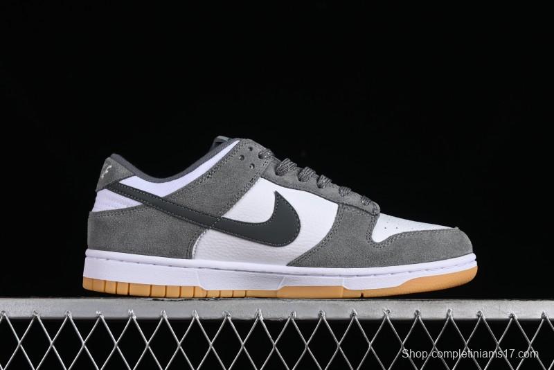 Nike Dunk Low SB Grey Gum Retro Skate Shoes with Suede Overlays - FV0389-100