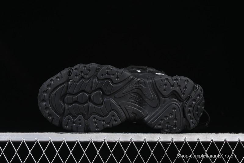 Fila Fusion Retro Mars Running Shoes with Lace-Up Design and Cushioned Sole - F12W422103FBK