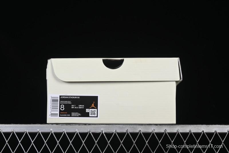 Nike Air Jordan Stadium 90 AJ Casual Sneakers with Midfoot Mesh Panels and Shark Tooth Design - HJ4406-100