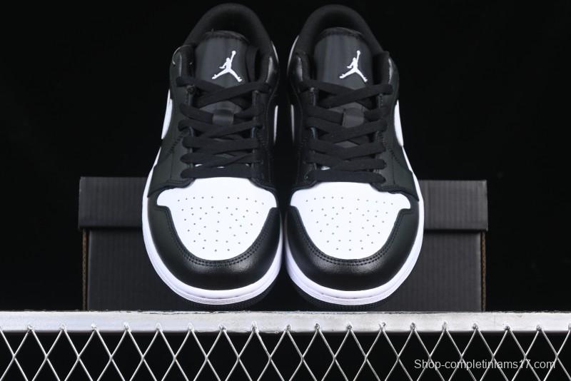 Nike Air Jordan 1 Low Retro Basketball Shoes in Black and White - 553558-043