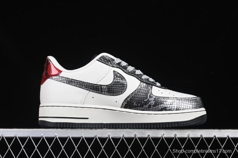 Nike Air Force 1 '07 Low The North Face Collaboration Year of the Snake Limited Edition Silver Snake Casual Sneakers - CH6336-521