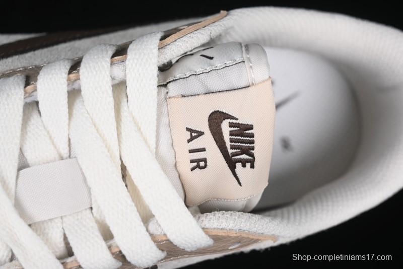 Nike Travis Scott x Fragment Design x Air Jordan 1 Low OG SP AJ1 Snake Year Limited Brown Snake Print Low Top Casual Sneakers - DM7866-074