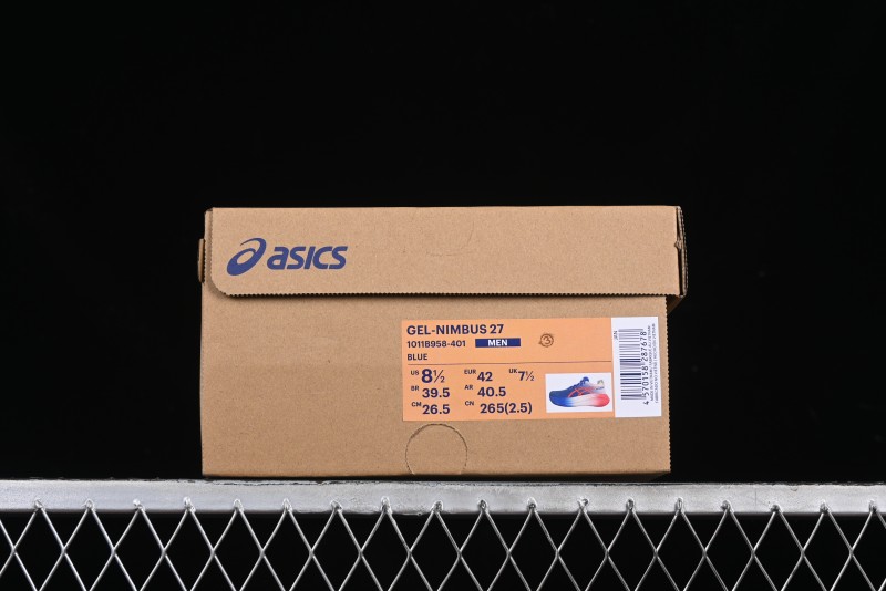 Asics Gel-Nimbus 27 Retro Breathable Casual Shoes Cushioned Men's Durable Running Shoes - 1011B958-401
