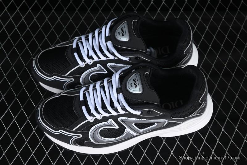 Dior B30 Sneakers with Reflective CD30 Logo and Lightweight Rubber Sole - CD30