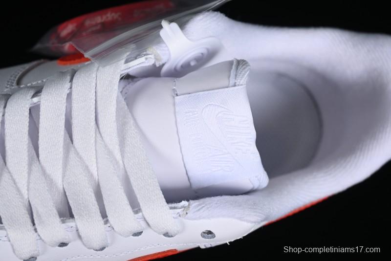 Nike Supreme x Air Force 1 '07 Low White Red Collaboration Casual Sneakers - CU9225-101