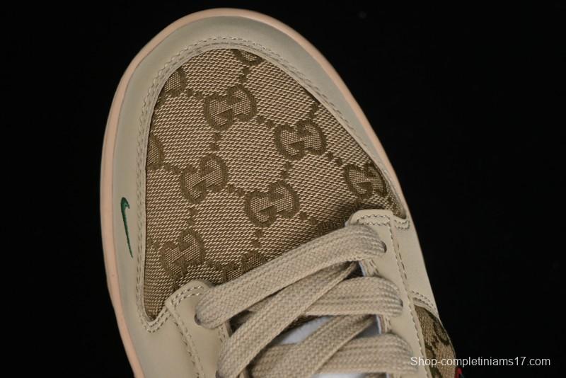 Nike SB Dunk Low Gucci Collaboration - Anniversary High-End Customized Low-Top Casual Sneakers - DQ1098-357
