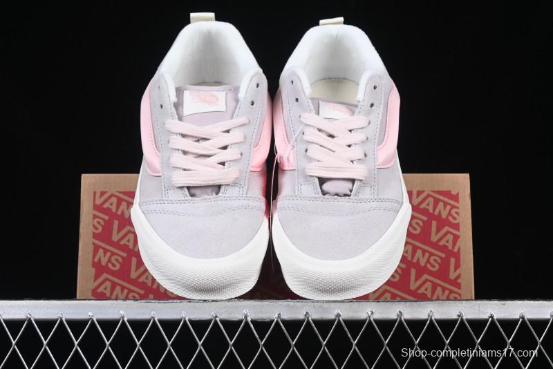 Vans Knu Skool Low-Top Retro Casual Vulcanized Sneakers in Off-White Pink - VN0009QPNK