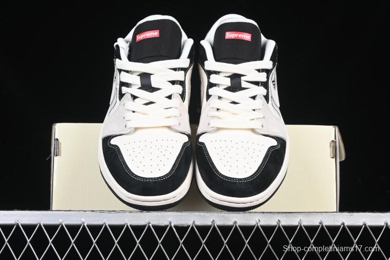 Nike Air Jordan 1 Low Supreme Collaboration Spider Custom High-End Retro Basketball Shoes - XS6086-007