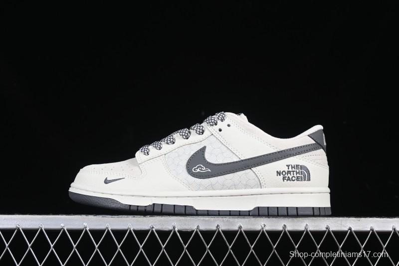 Nike SB Dunk Low The North Face Collaboration Beige Cloud Anniversary High-End Custom Low-Top Casual Skate Shoes - DJ2024-118