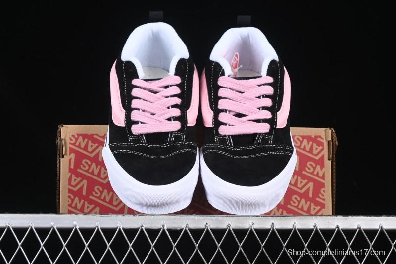 Vans Knu Skool Black Pink Color Comfortable Fashion Anti-Slip Wear-Resistant Low-Top Casual Skate Shoes - VN0009QCB9P