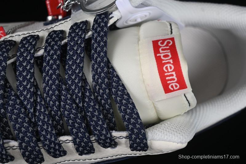 Nike Air Force 1 '07 Low Supreme Collaboration Sneakers with Red Tab and Blue Swoosh - BB7518-021