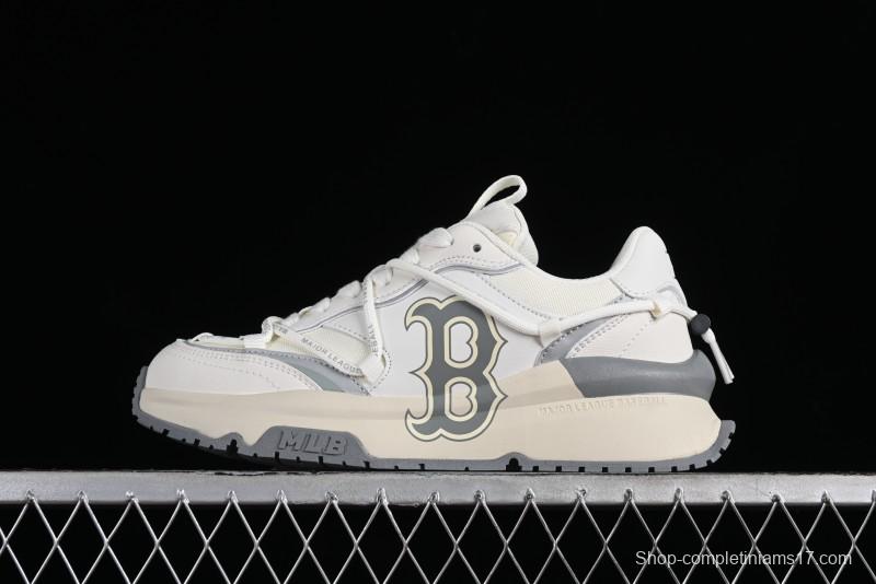 New York Yankees Chunky Runner Basic Lace-Up Lightweight Casual Sneakers - 3ASHCRR3N43WHS