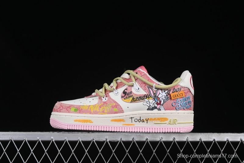 Nike Air Force 1 '07 Low Bugs Bunny Custom Casual Sneakers - BD7700-666