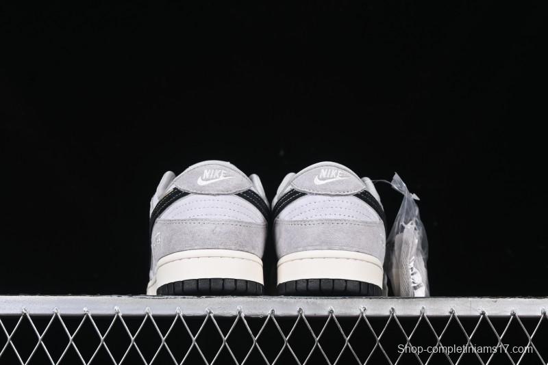 Nike SB Dunk Low Stussy Collaboration - Black Swoosh Anniversary Custom Low-Top Casual Skate Shoes - XX3168-069