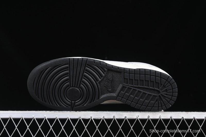 Nike SB Dunk Low Stussy Collaboration Barcode Embroidery Grey Hook Anniversary Custom Low-Top Casual Skate Shoes - DJ2024-054