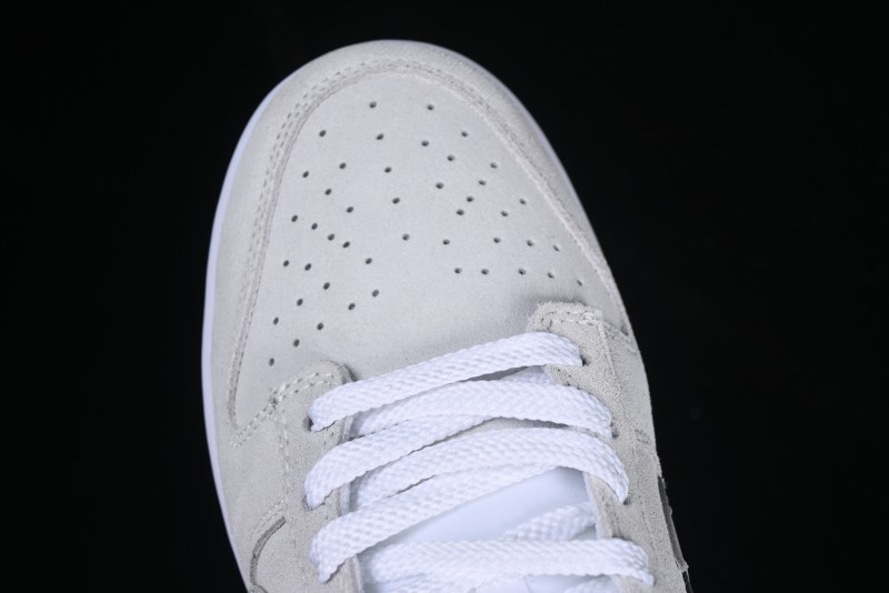 Nike Dunk Low 85 Double Swoosh White Grey SB Low Top Casual Skate Shoes - HV1800-101