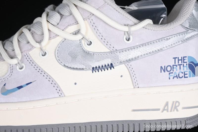 Nike Air Force 1 '07 Low The North Face Collaboration Silver Swoosh Drawstring Casual Sneakers - DM6688-016