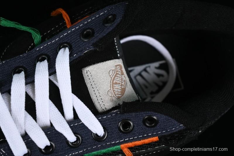 Vans Knu Skool Dragon Whisker Black Blue Slip-Resistant Cushioned Casual Low-Top Sneakers - VN0AUAK335