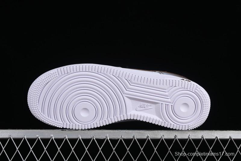 Nike Air Force 1 '07 Low Custom Anime Theme Gradient Brown Swoosh Casual Sneakers - FN0366-103