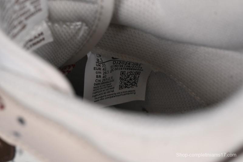 Nike SB Dunk Low Supreme Collaboration Bullet Screen White Check Anniversary High-End Custom Low-Top Casual Skate Shoes - DJ2024-091