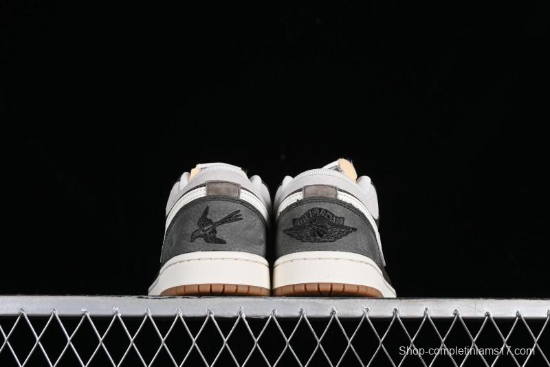 Nike Air Jordan 1 Low "Snkrs Day" Casual Sneakers with Grey Toe Design - FD0399-004