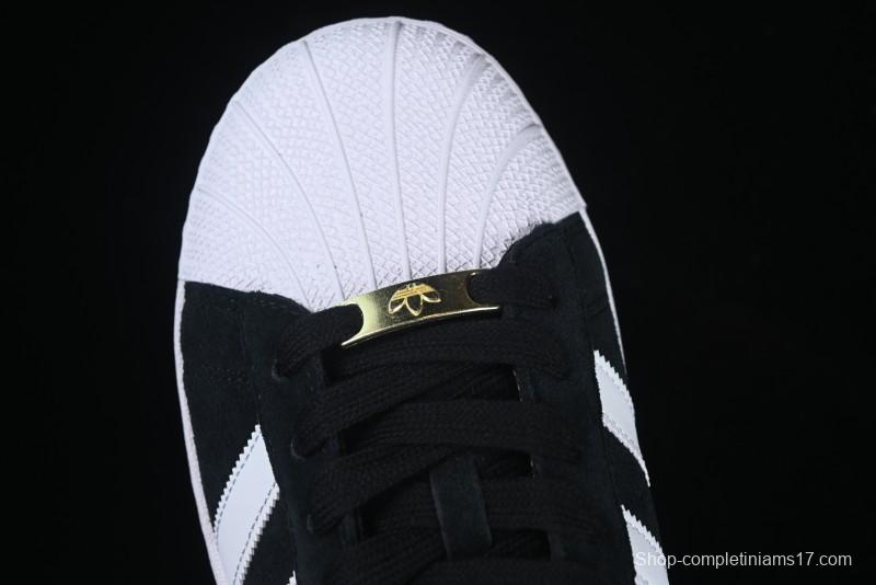 Adidas Originals Superstar XLG Casual Sneakers with Gold Logo Shell Toe and Thick Sole - ID4657