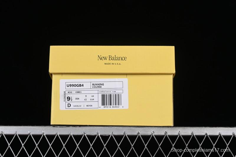 New Balance 990 Series Premium Made in USA Retro Casual Running Shoes - U990GB4