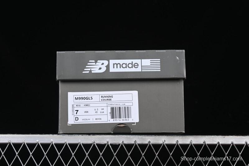 New Balance 990 Series Premium USA-Made Retro Running Shoes - M990GL5