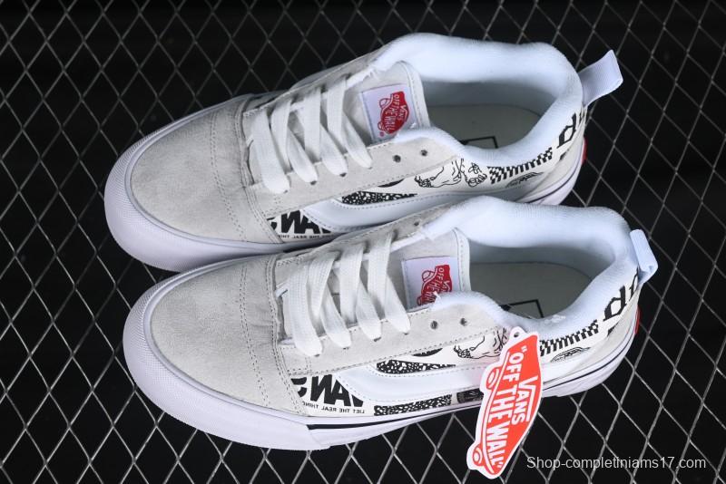 Vans Knu Skool Low-Top Retro Chunky Sneakers with Oversized Logo - VN000CS0239