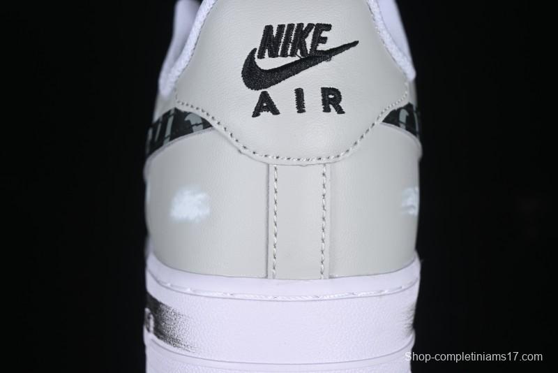 Nike Air Force 1 '07 Low Shadow Knight Grey White Black Casual Sneakers - CW2288-111