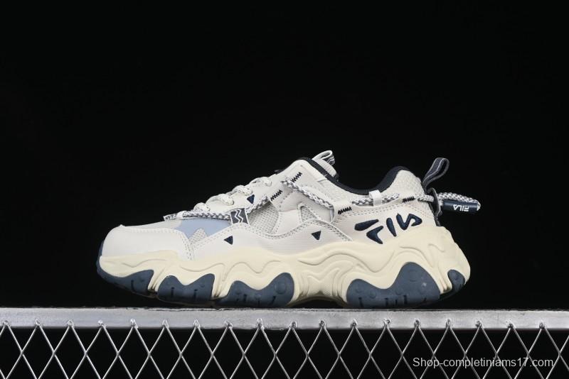 Fila Fusion Retro Mars Running Shoes with Lace-Up Design and Cushioned Sole - F12W432101FSH