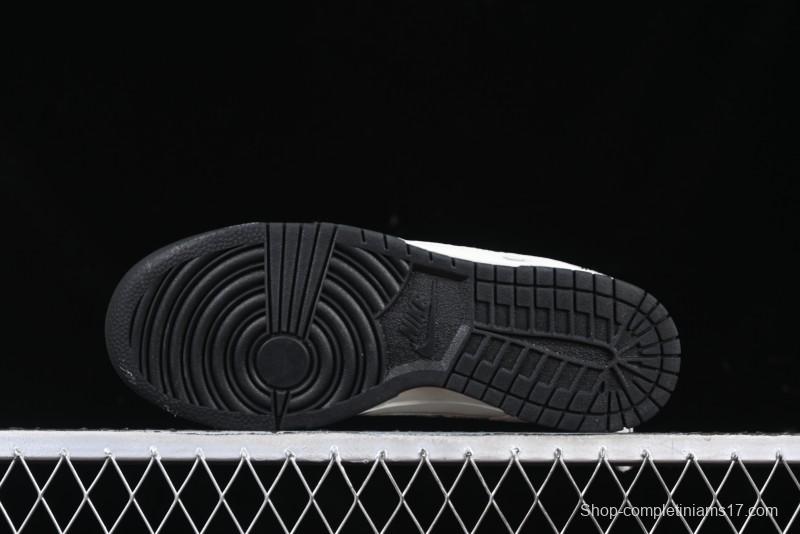 Nike SB Dunk Low Stussy Collaboration Zebra Black White Swoosh Anniversary Custom Low-Top Casual Skate Shoes - DJ2024-060