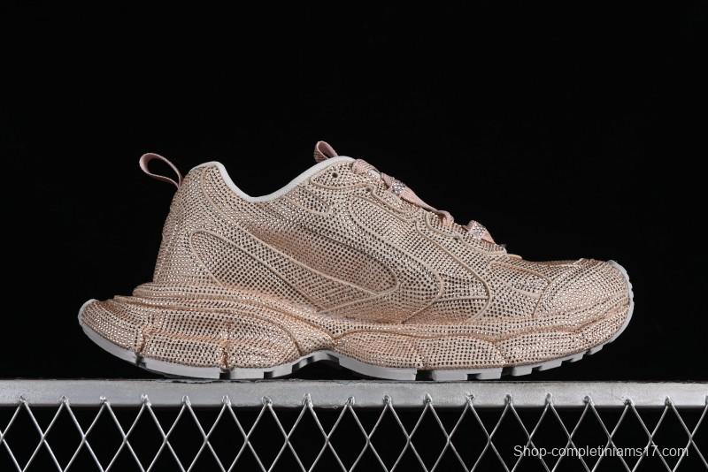 Balenciaga Phantom Sneaker Champagne Gold Full Diamond Trend Running Shoes - W3XL59645