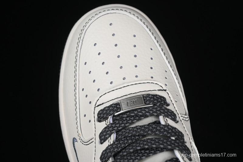 Nike Air Force 1 '07 Low Stussy Collaboration Embroidered Mini Swoosh Casual Sneakers - XZ6188-630