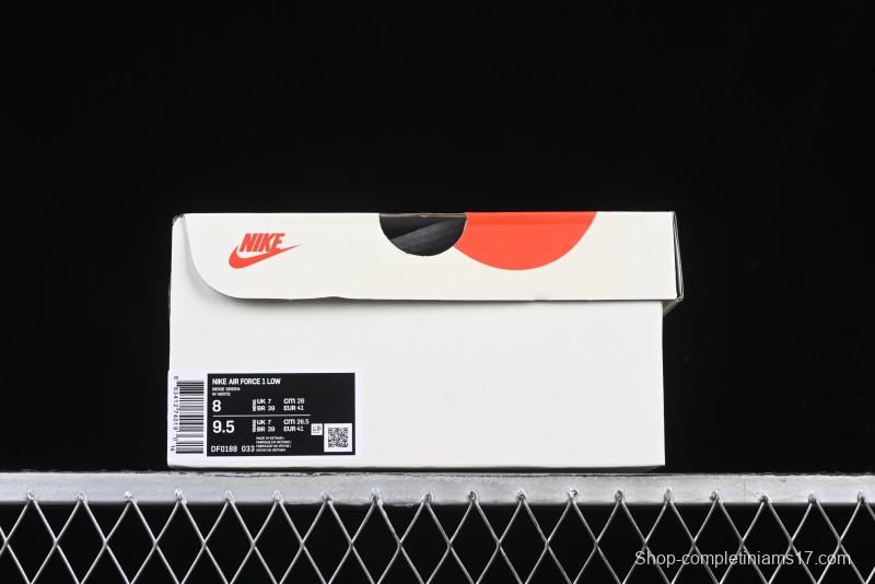 Nike Air Force 1 '07 Low CDG Play Collaboration Green Swoosh Low-Top Casual Sneakers - DF0188-033