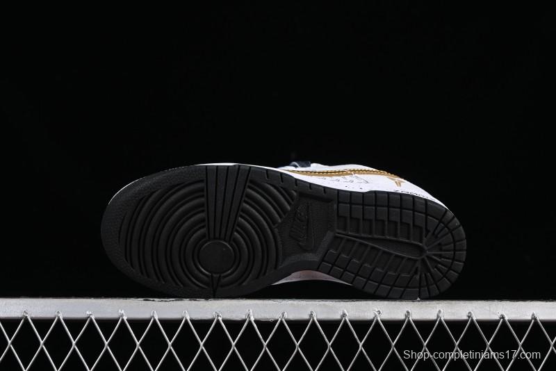 Nike SB Dunk Low Kobe Series - White Gold Anniversary High-End Custom Low-Top Casual Sneakers - FC1688-193