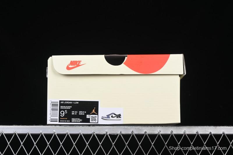 Nike Air Jordan 1 Low Stussy Collaboration - Grey Swoosh Retro Basketball Shoes - XX3318-503