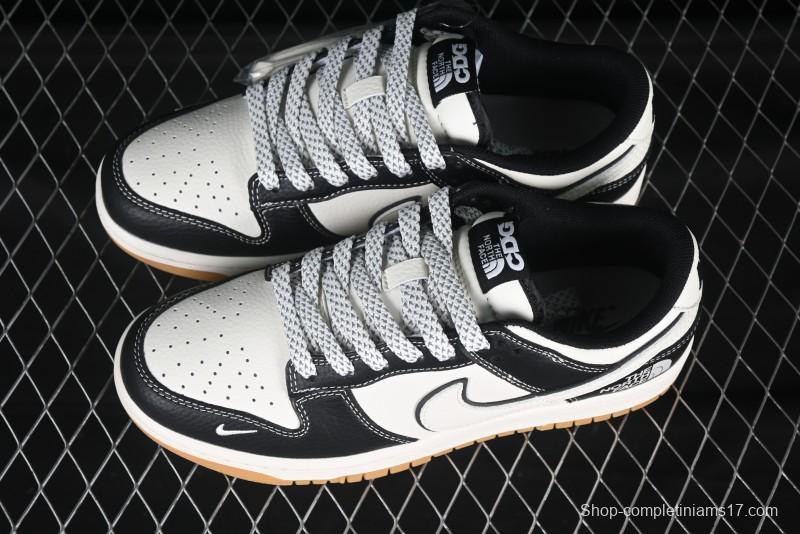 Nike SB Dunk Low The North Face Collaboration Beige Black Gum Anniversary Custom Low-Top Casual Skate Shoes - XX3168-119