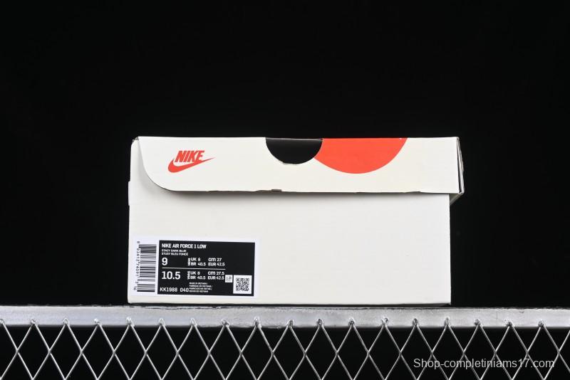 Nike Air Force 1 '07 Low Stussy Collaboration Explosive Blue Low-Top Casual Sneakers - KK1988-040