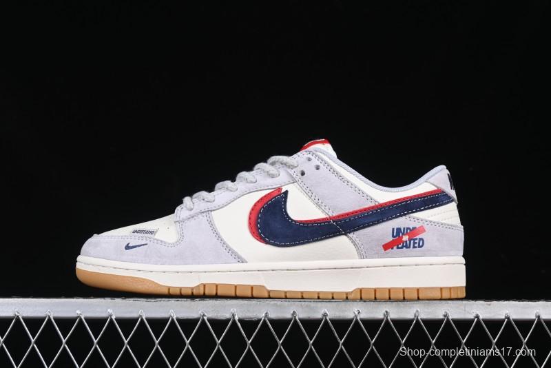 Nike SB Dunk Low UN Collaboration Anniversary Edition Custom Lifestyle Sneakers with Black Swoosh and Gum Sole - DM6868-032