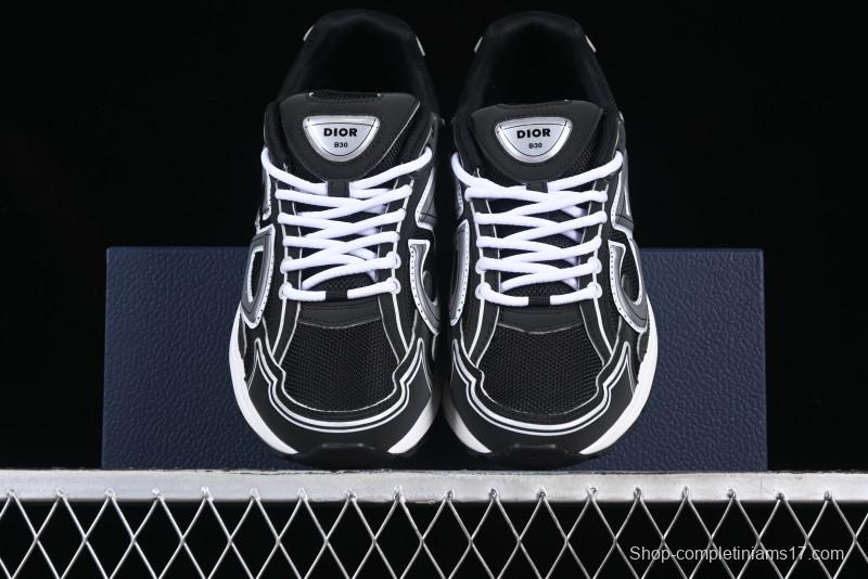 Dior B30 Sneakers with Reflective CD30 Logo and Lightweight Rubber Sole - CD30