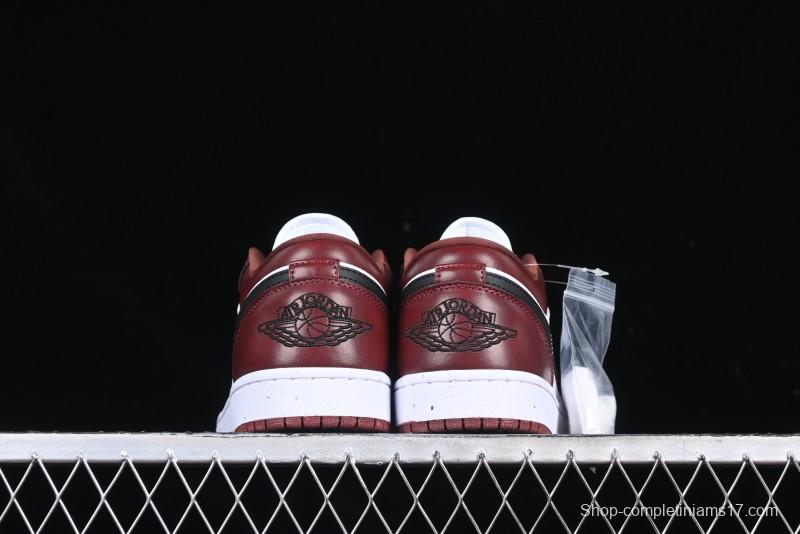 Nike Air Jordan 1 Low AJ1 Retro Lifestyle Sneakers in White and University Red - HF3148-102