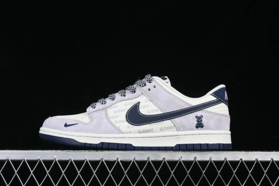 Nike SB Dunk Low Violent Bear Collaboration Deep Blue Pig 8th Anniversary High-End Custom Low-Top Casual Skate Shoes - DJ2024-104