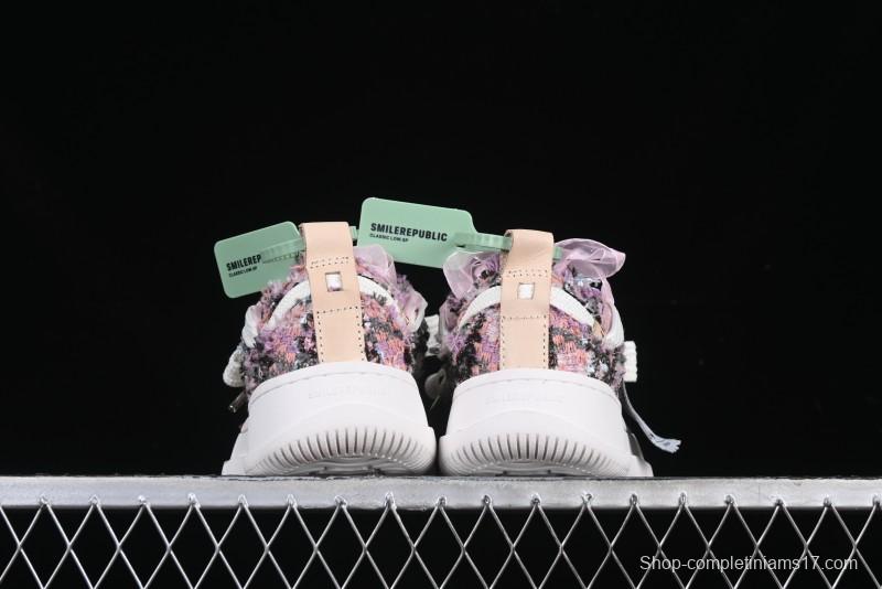 SMILEREPUBLIC SMILE Canvas Sneakers with Cut Wool Fringe and Unique Weaving - G.D4