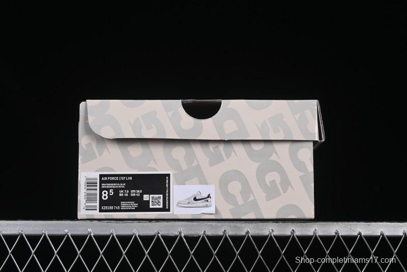 Nike Air Force 1 '07 Low The North Face Collaboration Grey Blue Swoosh Casual Shoes - XZ6188-745