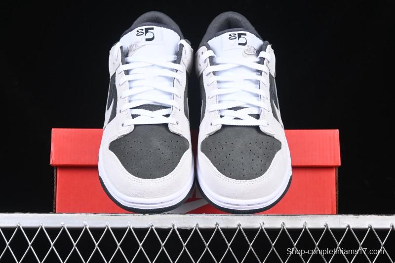 Nike Dunk Low 85 Double Swoosh Series White Grey Panda SB Low Top Casual Skate Shoes - HV1800-101