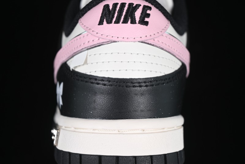 Nike SB Dunk Low Butterfly Bow Black White Pink Low-Top Casual Skate Shoes - BP1220-009